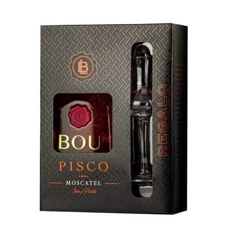 Pack Pisco Bou Legado 40° Roble 750 cc + Copa