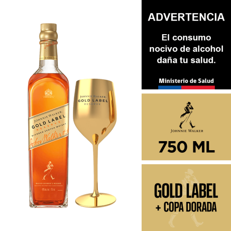 Whisky Johnnie Walker Gold 750 ml + copa