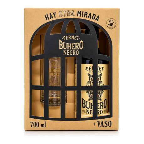 Pack Fernet Buhero Negro 700 ml + Vaso