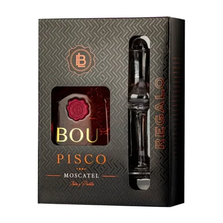 Pack Pisco Bou Legado 40° Roble 750 cc + Copa
